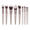 Champagne makeup brushes set