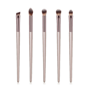 Champagne makeup brushes set